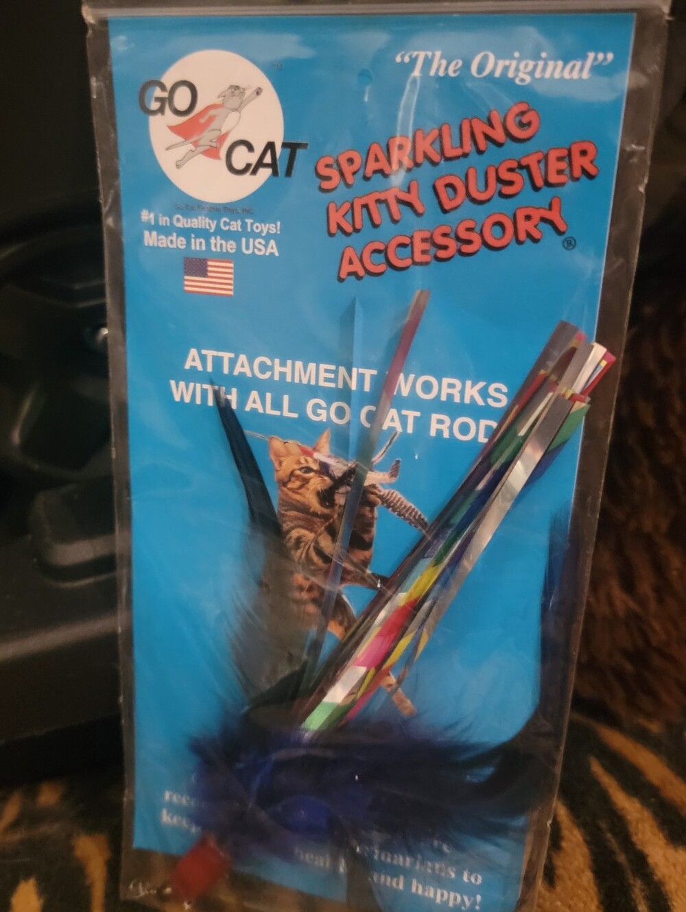 Go Cat Wand Feather Attachment Sparkling Kitty Duster Accessory